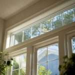 Transom window with natural daylight filtering