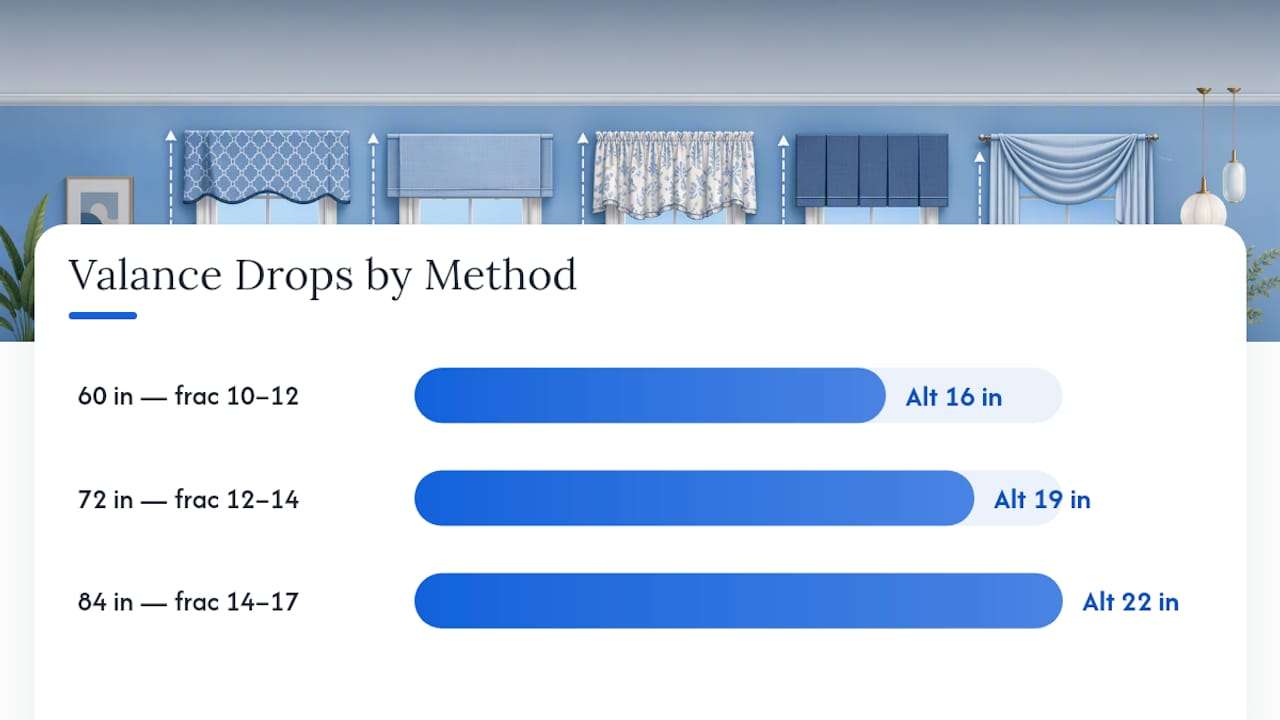 Diagram comparing valance length calculation methods