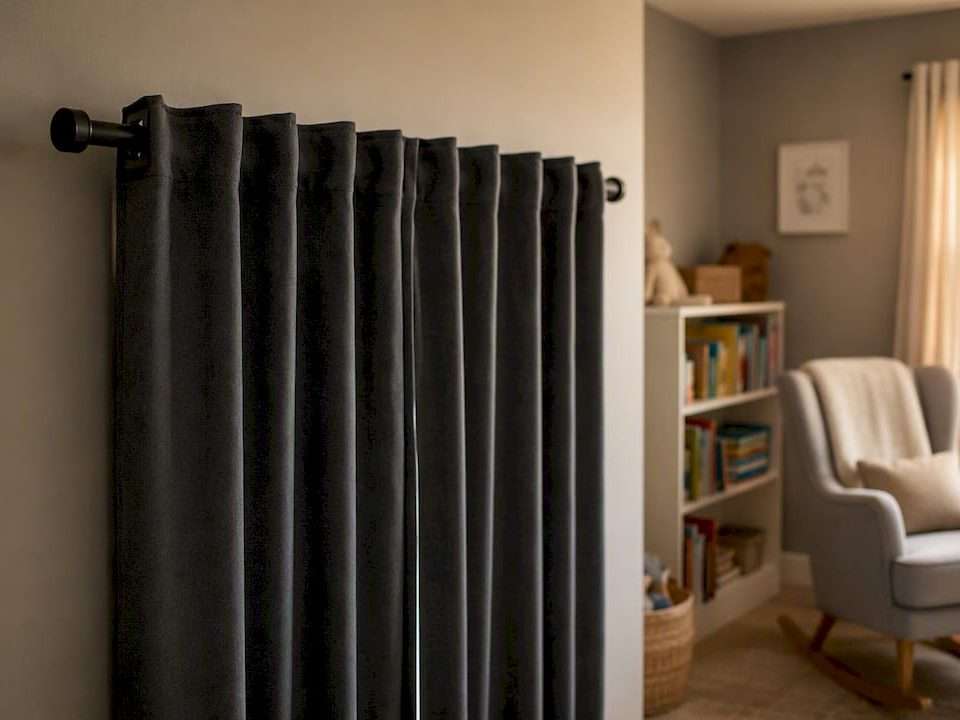 1787920308779_Nursery-window-with-blackout-curtains-sealing-light | Drapery Company Nursery window with blackout curtains sealing light