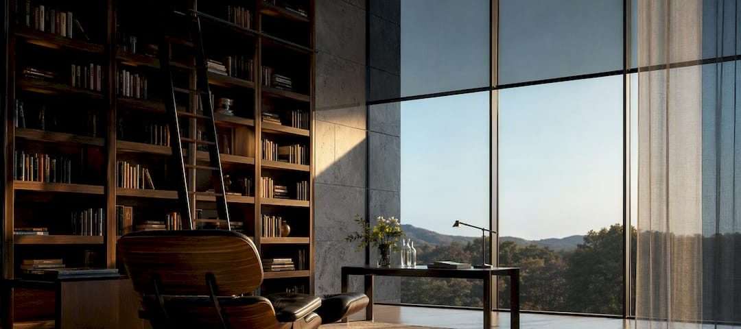 Luxury room with floor-to-ceiling privacy glazing