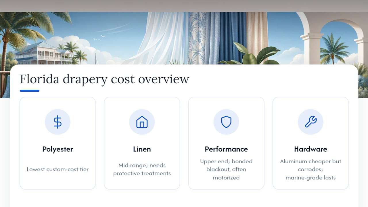 What Do Florida Drapery Fabrics Typically Cost? — overview diagram