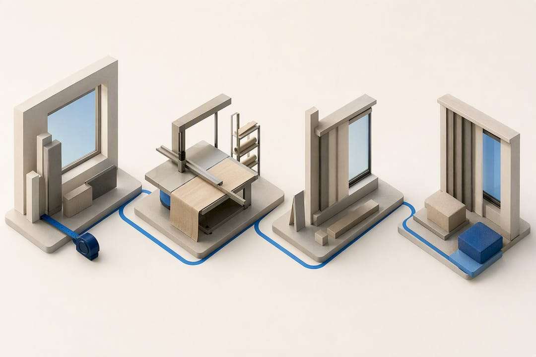 Illustrated window treatment service process