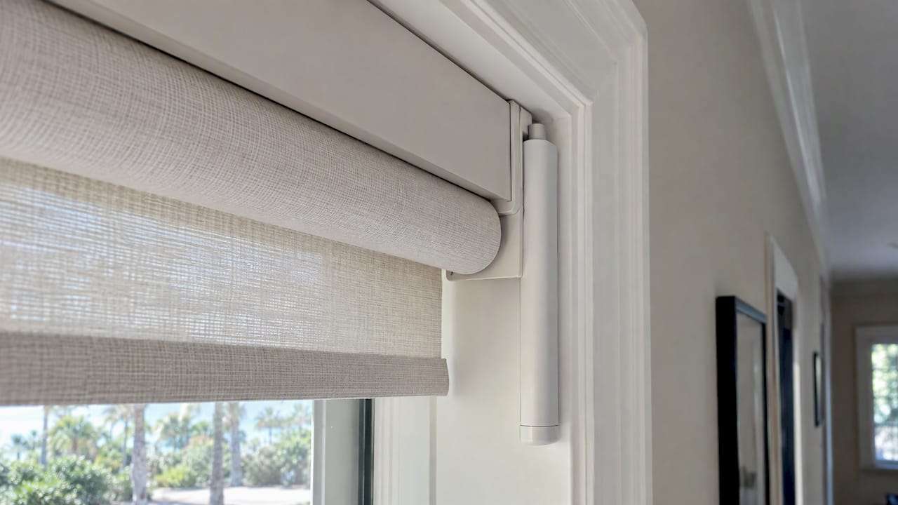Battery wand fitted beside a shade headrail