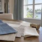 Drapery fabric, lining, and hardware samples