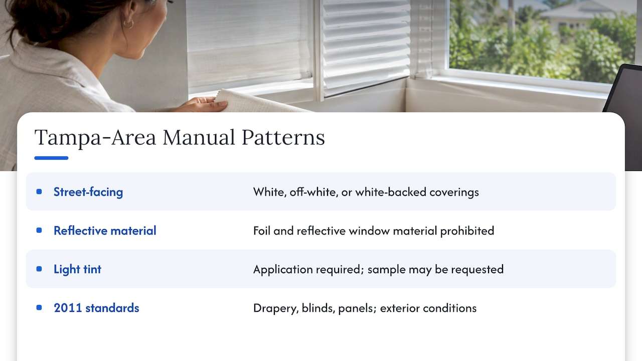 What Tampa-area architectural manuals actually say — overview diagram